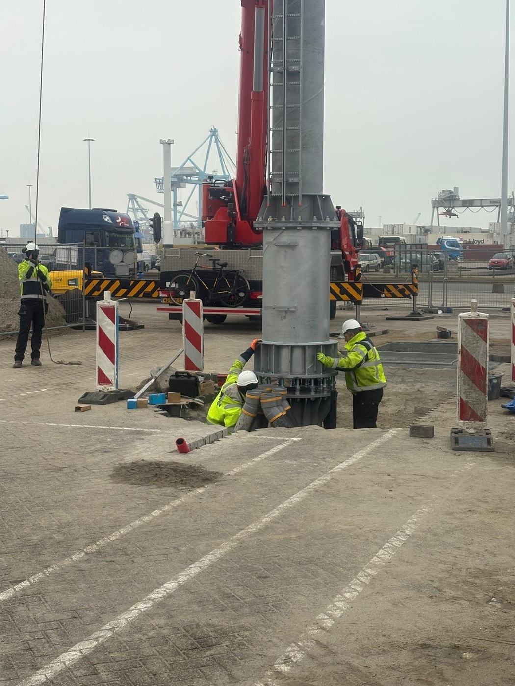 Meting — Uitzetwerk fundering technische cabine
